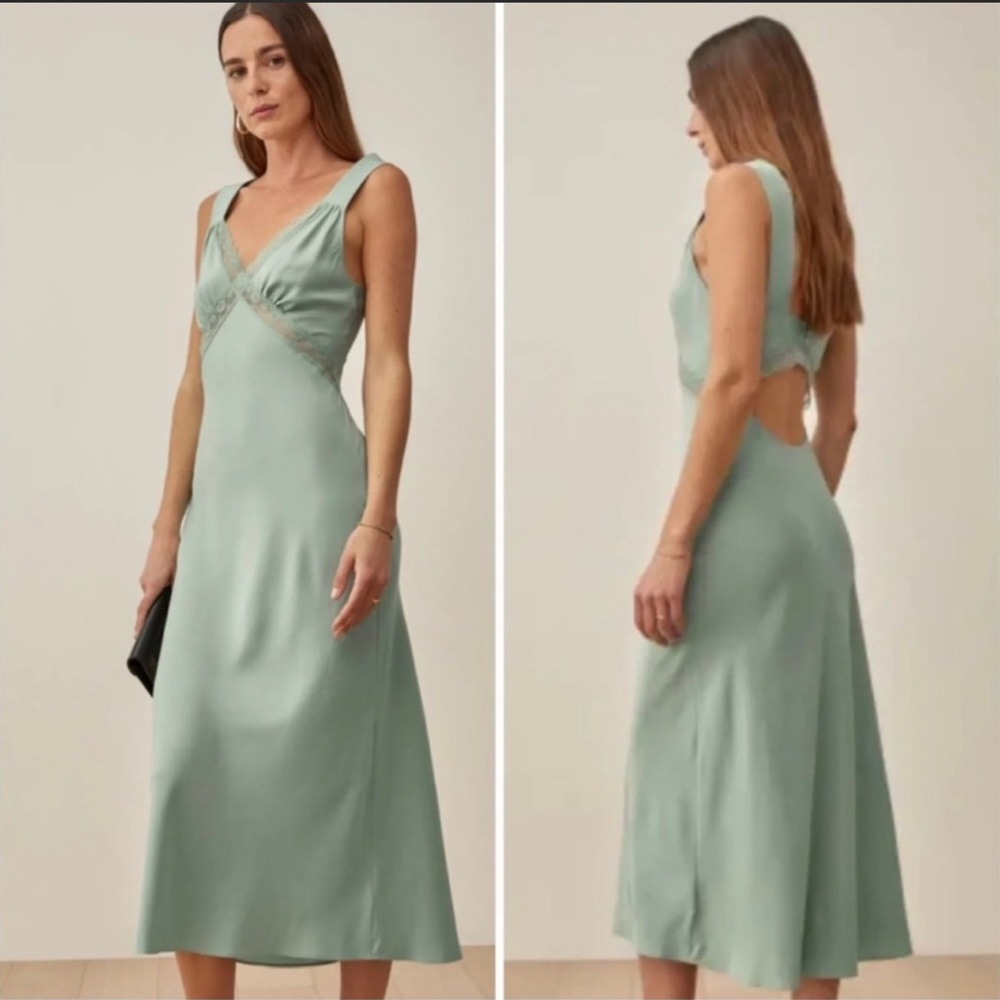 REFORMATION Provence Silk Dress size medium
